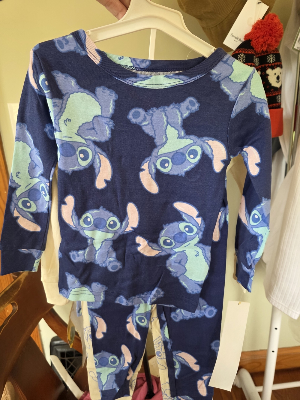 Disney Navy & Light Blue Stitch Kids Pajama Set 2